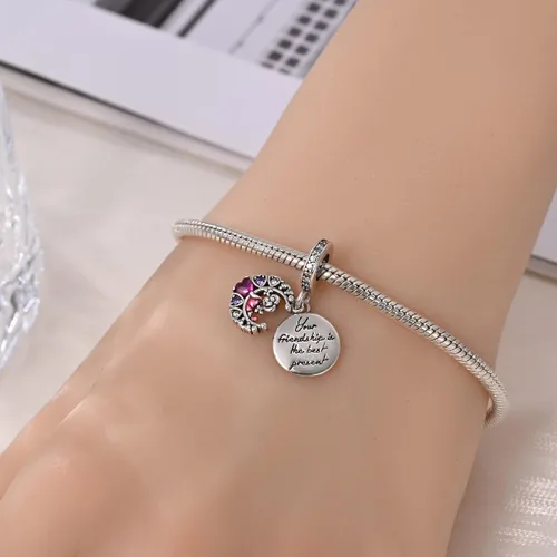 Miniatura 87 de KUNSIR Los abalorios se adaptan a pulseras Pandora para mujer, plata de ley 925, cuentas colgantes de joyería para niñas, dijes de feliz cumpleaños