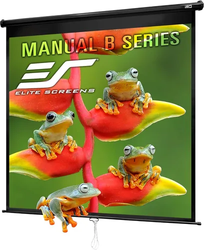 Miniatura 10 de Elite Screens Manual B, pantalla de proyección manual desplegable de 80 pulgadas 4K/8K para cine en casa, juegos, pantalla de proyección M80H Blanco