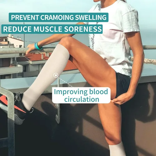 Miniatura 43 de Laite Hebe 4 pares de calcetines de compresión para mujeres y hombres, el mejor apoyo para enfermeras, correr, atletismo