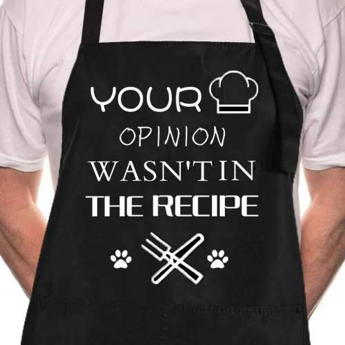 ZOORON Divertidos delantales de chef negros para hombres, ajustables, para barbacoa, cocina, con bolsillos, accesorios para parrilla Tu opinión no