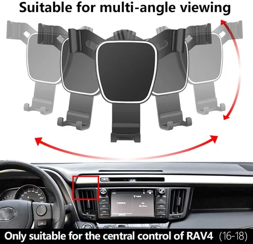 Miniatura 5 de Soporte para teléfono de coche para Toyota RAV4 2013-2018 Accesorios de automóvil, soporte de navegación, decoración interior, soporte para teléfono