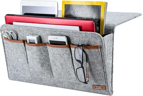 Miniatura 10 de Zafit Organizador de mesita de noche, organizador de almacenamiento de mesita de noche, organizador de mesita de noche, organizador para revistas