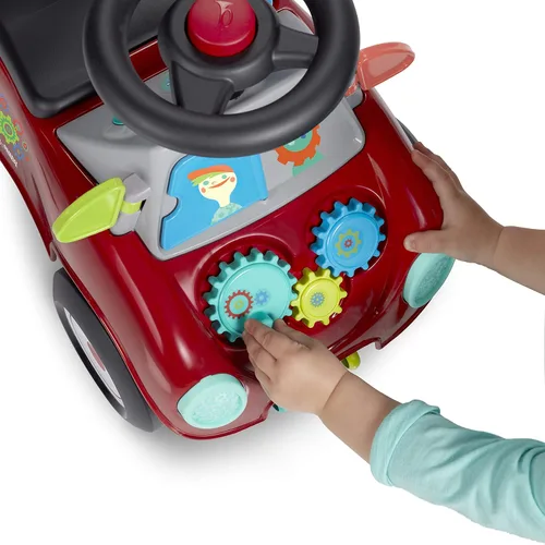 Miniatura 12 de Radio Flyer Busy Buggy, para niños pequeños de 1 a 3 años, 3 en 1 con 17 actividades sensoriales, función antipuntas, almacenamiento debajo