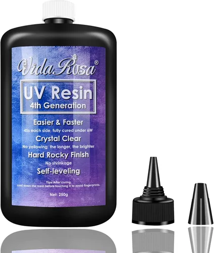 Miniatura 6 de Resina UV de 3.53 oz de tipo duro transparente para arte de resina, joyería, manualidades, fundición y revestimiento, resina UV de curado más
