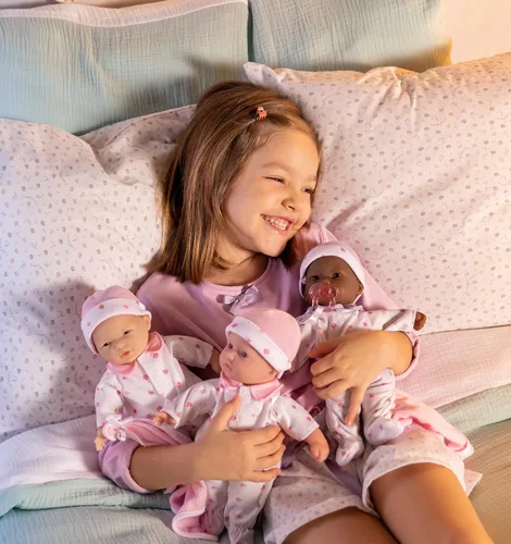Miniatura 2 de La Baby Muñeca bebé de 11 pulgadas de cuerpo suave pequeño de raza caucásica JC Toys - La Baby Lavable Traje desmontable blanco y rosa