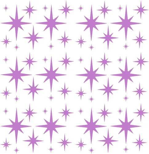 Miniatura 8 de ELANE 100 calcomanías de pared de espejo acrílico, decoración de estrellas para baño (azul)