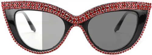 Miniatura 4 de helena Gafas de lectura bifocales fotocrómicas de transición invisible para mujer, lentes de sol de cristal con diamantes de imitación brillantes