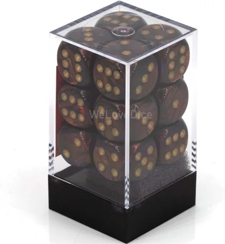 Miniatura 2 de DND - Juego de dados Chessex D&D – Juego de dados poliédricos de plástico dorado y sangre azul escarabajo de 0.630 in, dados de mazmorras