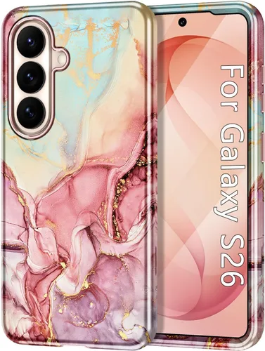 Miniatura 27 de Btscase para Samsung Galaxy S25, [Probado contra caídas de grado militar] Funda protectora de diseño de patrón de mármol, resistente, delgada