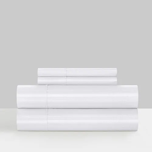 Miniatura 7 de Chic Home Siena - Juego de sábanas de 4 piezas con diseño de rayas de color sólido, incluye 1 encimera, 1 sábana bajera y 2 fundas de almohada, Verde