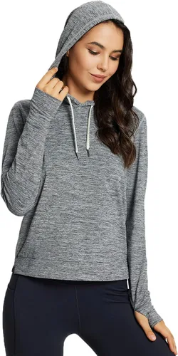 Miniatura 2 de BALEAF Sudaderas con capucha para correr para mujer, camisetas atléticas ligeras con agujeros para el pulgar