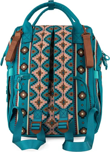 Miniatura 4 de Wrangler - Mochila Azteca Organizada, Mochila de Día, Bolsa de Viaje para Bebé con Correa para Carrito y Bolsillos Laterales para Botellas, Mediana