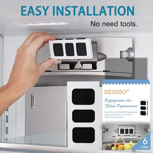 Miniatura 5 de SEISSO Paultra2 Reemplazo de filtro de aire para refrigerador para Frigidaire Pure Air Ultra II, filtro ELPAULTRA2 para Electrolux Pure Advantage
