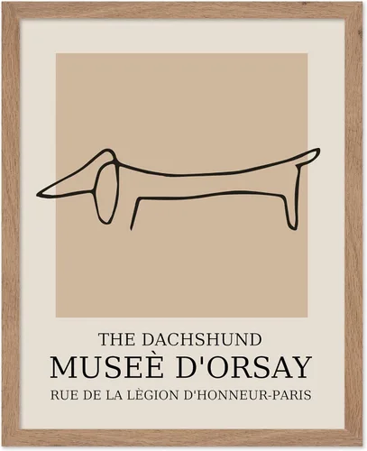 Miniatura 36 de Poster Master Póster Vintage – Impresión Retro de Dachshund – Arte de Perro – Dibujo Lineal – Arte de Boceto – Regalo para Niños, Niñas y Amantes