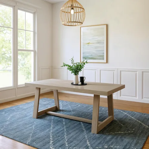 Miniatura 19 de Plank+Beam Mesa de Comedor Estilo Granja de 72 Pulgadas, Mesa de Cocina Rústica de Madera Maciza, Mesa Rectangular Grande de Madera para Comedor