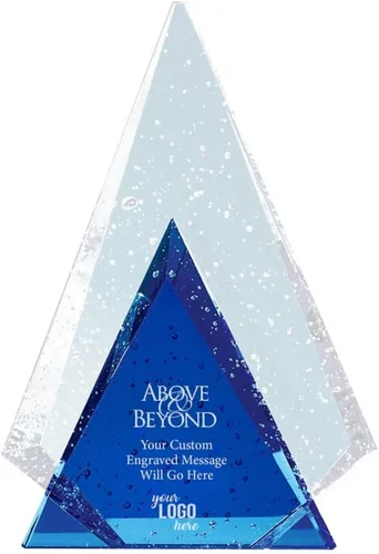 Miniatura 5 de Baudville Trofeo grabado personalizado - Alabanza brillante - Premio de cristal - Padre Estrella