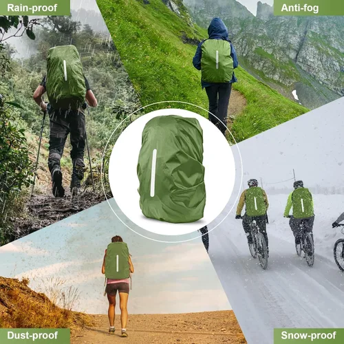 Miniatura 6 de LAMA Mochila impermeable para lluvia, reflectante, antipolvo, antirrobo, ciclismo, senderismo, campamento, viajes, actividades al aire libre