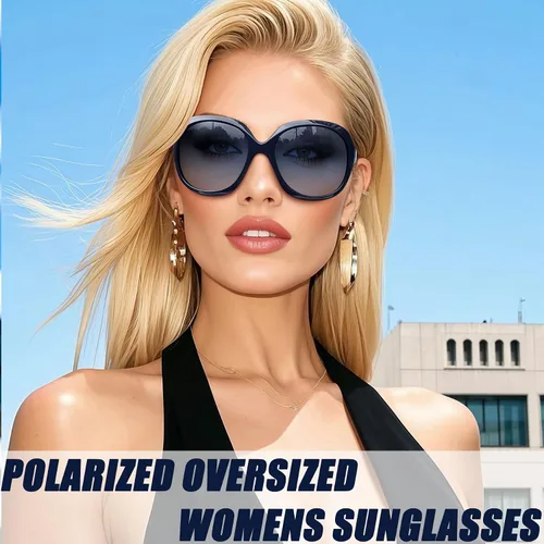 Miniatura 33 de Joopin Lentes de sol de gran tamaño para mujer, polarizados, grandes, para conducción, protección UV, grandes sombras
