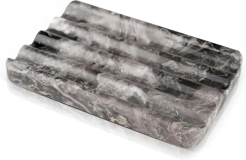 Miniatura 13 de Jabonera de mármol para ducha, soporte de jabón de barra con diseño de ondas de agua, fácil limpieza para fregadero de cocina, baño, bandeja de Agiax