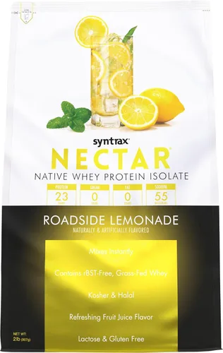 Miniatura 14 de Syntrax Nutrition Nectar, polvo aislado de proteína de suero 100%, sabor refrescante a frutas, manzana Honeycrisp 2 libras