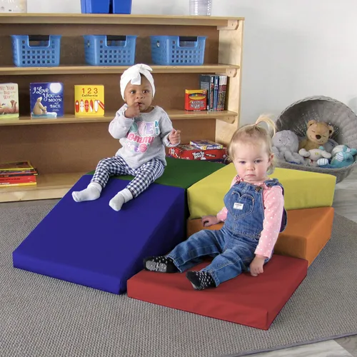 Miniatura 3 de FDP SoftScape - Gimnasio de interiores para bebés y niños pequeños hecho de escalones de espuma suave y PU de colores, ideal para gatear, escalar