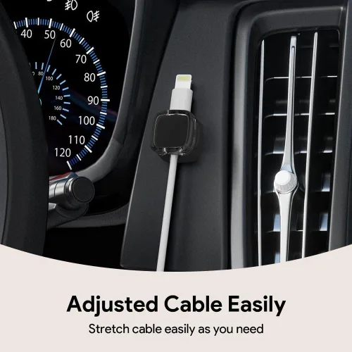 Miniatura 7 de Clips de cable magnéticos, soporte de cable ajustable, organizador adhesivo de alambre para hogar, oficina, escritorio, teléfono, PC, automóvil