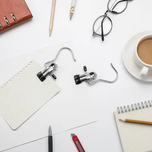 Miniatura 5 de Paquete de 100 ganchos organizadores de leggings para armario, soporte para botas, clips para colgar, perchas multifuncionales portátiles de un solo