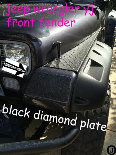 Miniatura 5 de Se adapta a las cubiertas de guardabarros delanteros con placa de diamante negro JEEEP YJ