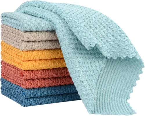Miniatura 36 de SINLAND Paño de microfibra para lavar platos, trapos de platos, el mejor paño de cocina para lavar, paños de limpieza con lado abrasivo de polímero