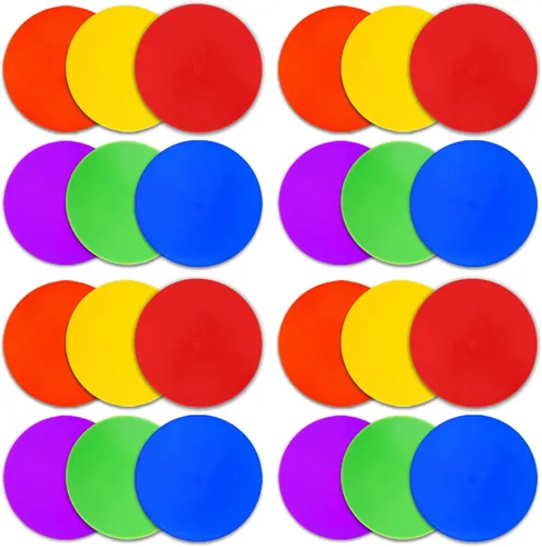 Miniatura 12 de Marcadores de puntos de 9/10 pulgadas, marcadores de goma antideslizantes de agilidad, conos de campo plano para gimnasio/fútbol PE, marcadores