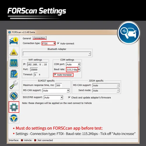 Miniatura 5 de Vgate vLinker FS OBD2 - Adaptador USB para interruptor automático FORScan HS/MS-CAN