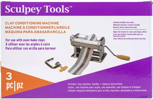 Miniatura 3 de Sculpey Herramientas Máquina de pasta acondicionadora de arcilla, herramienta de arcilla de horno de polímero, 9 ajustes de grosor, incluye