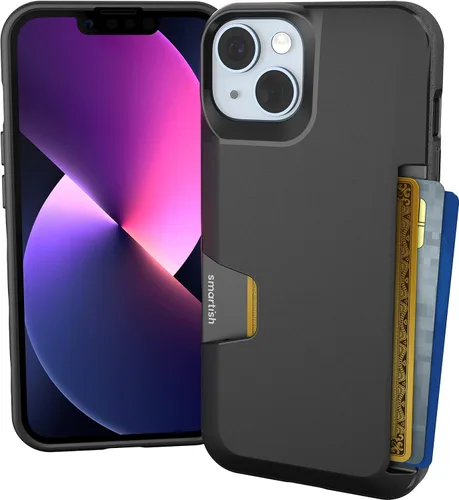 Smartish® Funda tipo cartera para iPhone 14 – Wallet Slayer Vol. 1 [Delgada + Protectora] Portador de tarjetas de crédito – Cubierta con ranura