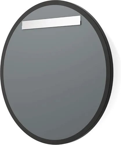 Miniatura 5 de Better Bevel - Espejo con marco de metal negro de 24 x 24 pulgadas, espejo redondo para pared de baño