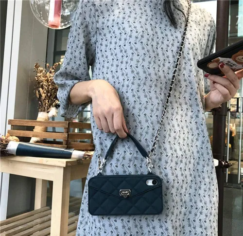 Miniatura 2 de UnnFiko - Funda tipo cartera compatible con iPhone XR, diseño elegante de bolsa de lujo, cartera abatible con funda para tarjetas, cubierta de Negro