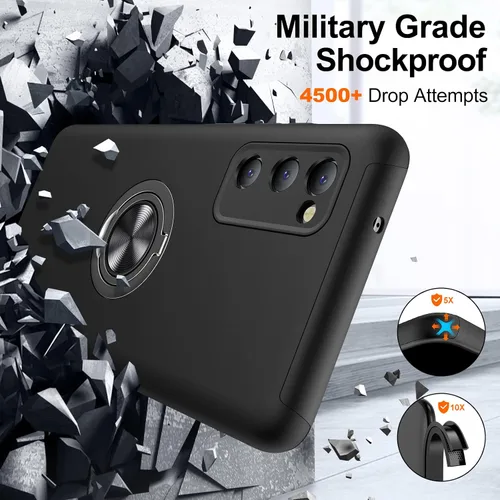 Miniatura 2 de JAME Funda para Samsung Galaxy S20 FE, funda Samsung S20 FE 5G con soporte giratorio, resistente a prueba de golpes, funda delgada para Galaxy S20