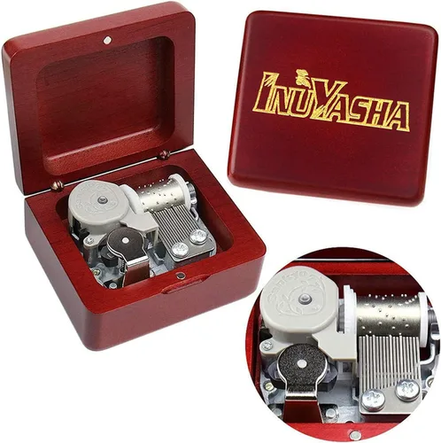 Miniatura 20 de Caja de música Sinzyo con mecanismo de madera tallada clásica, caja musical de regalo para cumpleaños, día de San Valentín, Navidad