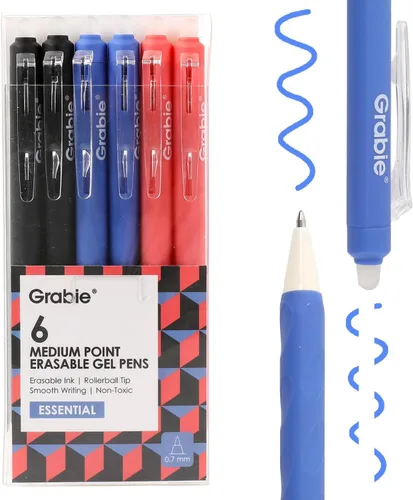 Miniatura 9 de Grabie Bolígrafos de gel borrables, punta media de 0.028 in, bolígrafos borrables, hacen desaparecer los errores para planificar dibujos, escritura