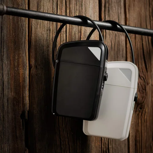 Miniatura 4 de SAFEGO Caja fuerte portátil para interiores y exteriores con llave y acceso combinado (compacta, negro)