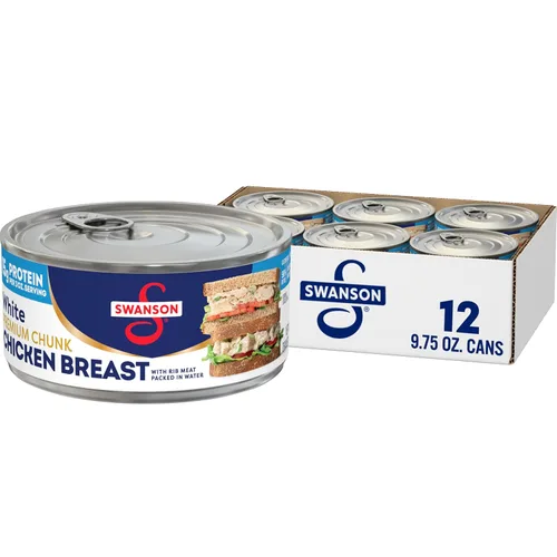 Miniatura 38 de SWANSON S Ajo y Hierbas Pollo Blanco en Trozos Totalmente Cocinado, Listo para Comer, Comidas Simples Para Llevar, Bolsa de 2.6 OZ (Caja de 12)