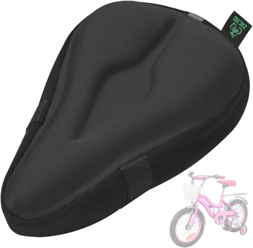 Miniatura 8 de Zacro Funda de cojín de gel para asiento de bicicleta para niños y niñas, funda de asiento de bicicleta antideslizante para niños pequeños, Funda