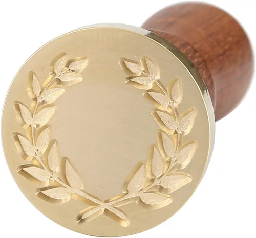 Miniatura 2 de Yoption - Sello de cera con mango de madera vintage, cabeza de latón extraíble, sello clásico de cera, ideal para adornar sobres, invitaciones