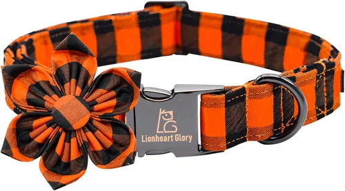 Miniatura 17 de Collares de perro Lionheart glory de Halloween con flores, collar de calavera con flores, collar para mascotas niña y niño, collar de perro flor
