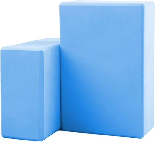 Miniatura 14 de Bloques de yoga, paquete de 2 bloques de yoga ligeros de espuma EVA de alta calidad, bloques de espuma de apoyo antideslizantes para yoga, pilates