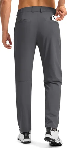 Miniatura 3 de Soothfeel Pantalones de golf para hombre con 5 bolsillos, ajustados, elásticos, casuales, de viaje, pantalones de trabajo para hombre