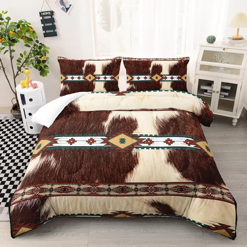 Miniatura 9 de AILONEN Lindo juego de edredón de oso tamaño individual, juego de ropa de cama Kawaii de oso de peluche marrón para niños y niñas, edredón suave