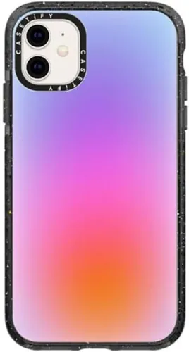 Miniatura 136 de CASETiFY Impact - Funda para iPhone 11 - Flower Power Retro - Negro Transparente