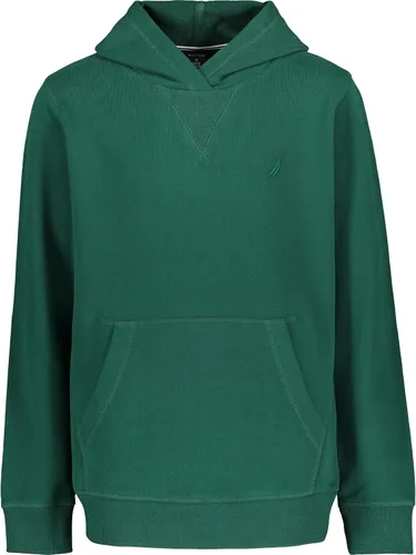 Nautica Suéter estilo sudadera con capucha de forro polar para niño