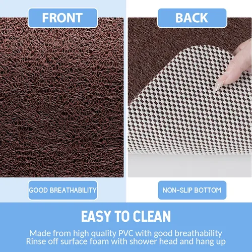 Miniatura 120 de Hargiis - Tapete antideslizante de secado rápido para tina y ducha, tapete exfoliante para pies, para baño, cocina u hotel, beige, 24 x 16 pulgadas