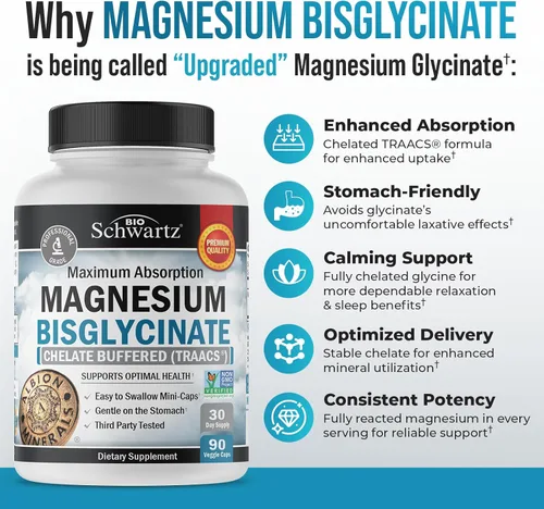 Miniatura 2 de Bisglicinato de magnesio 100% quelato sin efecto laxante - Máxima absorción y biodisponibilidad, totalmente reaccionado y tamponado - Apoyo